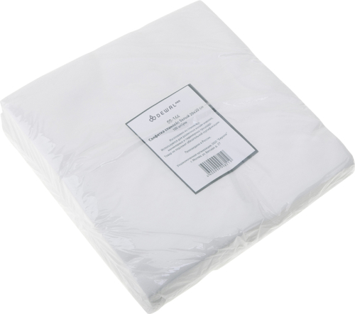 Spunlace napkins, white, 20 x 20 cm (100 pcs) DEWAL 00-144