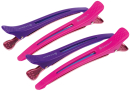 Hair clips plastic with silicone insert, 11,5 cm (4 pcs) DEWAL CL2015