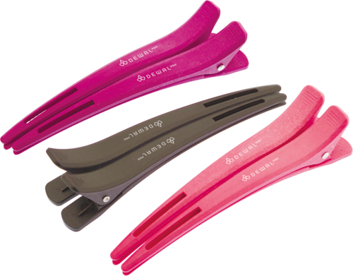 Hair clip carbon, 12 cm (6 pcs) DEWAL CL2602