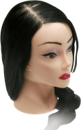 Trainning head-mannequin "dark-hair" for hairdressers DEWAL FI-2022XL-401