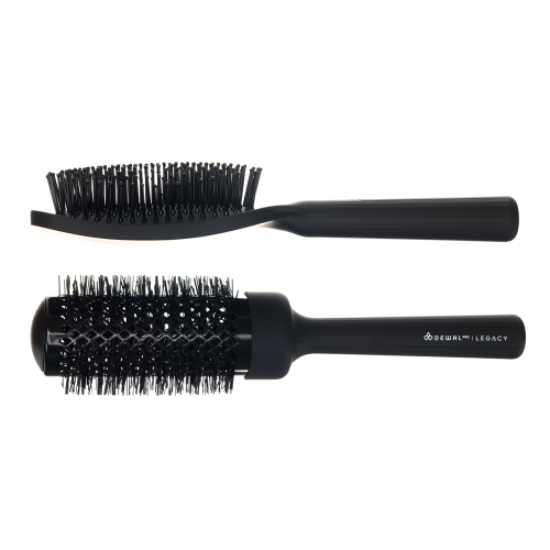 Massage brush BANANA BLACK DEWAL LD-25