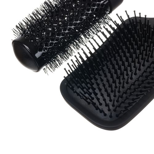 Massage brush BANANA BLACK DEWAL LD-25