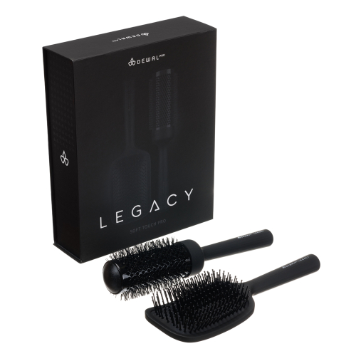 Massage brush BANANA BLACK DEWAL LD-25