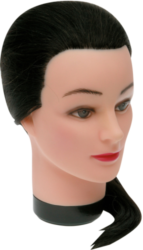 Trainning head-mannequin "dark hair" for hairdressers DEWAL M-4151L-401