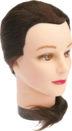 Trainning head-mannequin "brown hair" for hairdressers DEWAL M-4151L-6