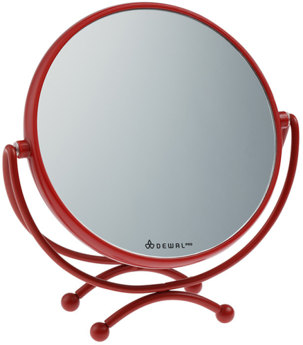 Cosmetic mirror (18,5 x 19 cm) DEWAL MR-320red