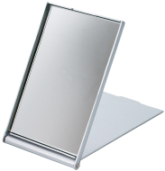 Cosmetic mirror, silver, foldable (7,5 x 5 cm) DEWAL MR-9M404