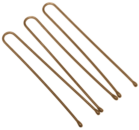 Hair pins 45 mm, straight, brown (60 pcs) DEWAL SLT45P-3/60