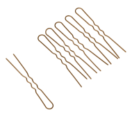 Hair pins 45 mm thin, wavy, brown (60 pcs) DEWAL SLT45VT-3/60