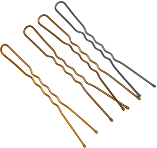 Hair pins 60 mm, wavy, brown (200 g) DEWAL SLT60V-3/200