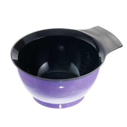 Tinting bowl, red, with handle and rubber insert 320 ml DEWAL T-007lavender