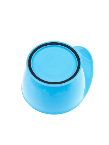 Tinting bowl, blue, with handle and rubber insert 320 ml DEWAL T-21blue