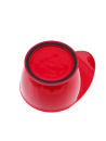 Tinting bowl, red, with handle and rubber insert 320 ml DEWAL T-21red