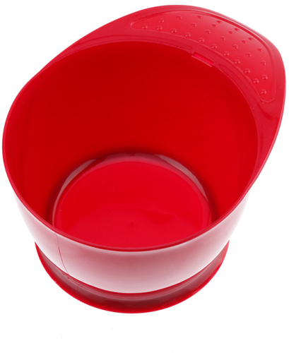 Tinting bowl, red, with handle and rubber insert 320 ml DEWAL T-21red