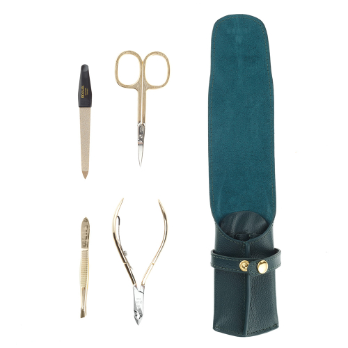 Manicure set of 4 tools DEWAL 901GREEN