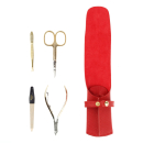 Manicure set of 4 tools DEWAL 901RED