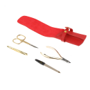 Manicure set of 4 tools DEWAL 901RED