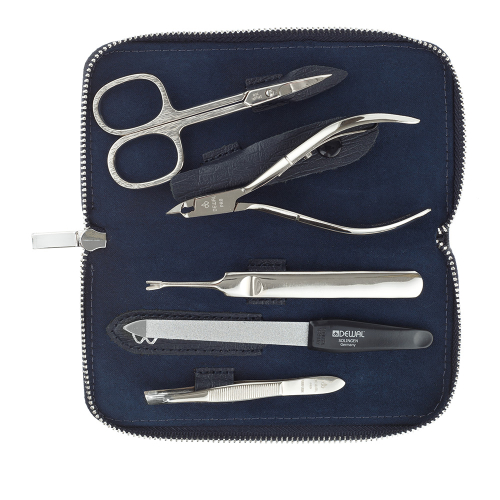 Manicure set of 5 tools DEWAL 902BLUE