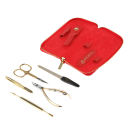 Manicure set of 5 tools DEWAL 902RED