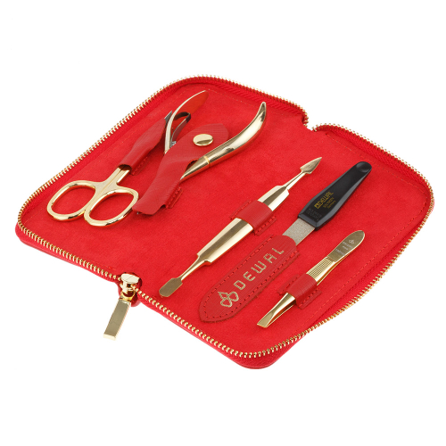 Manicure set of 5 tools DEWAL 902RED