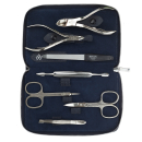 Manicure set of 7 tools DEWAL 904BLUE