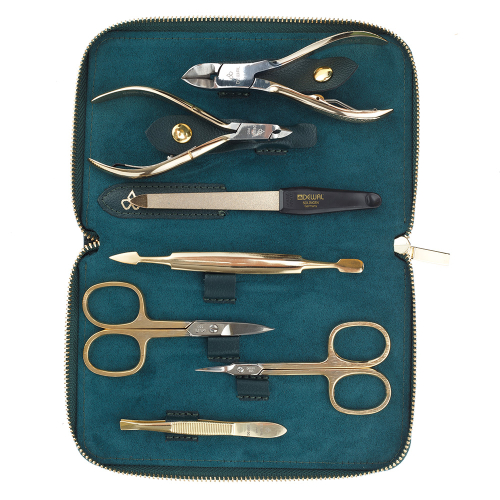 Manicure set of 7 tools DEWAL 904GREEN