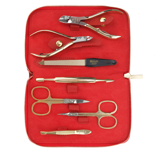 Manicure set of 7 tools DEWAL 904RED