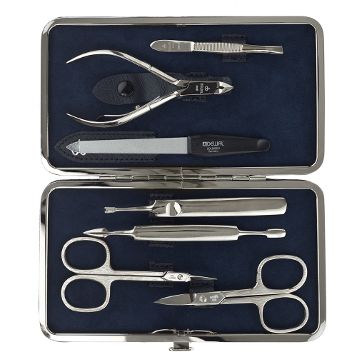 Manicure set of 7 tools DEWAL 905BLUE