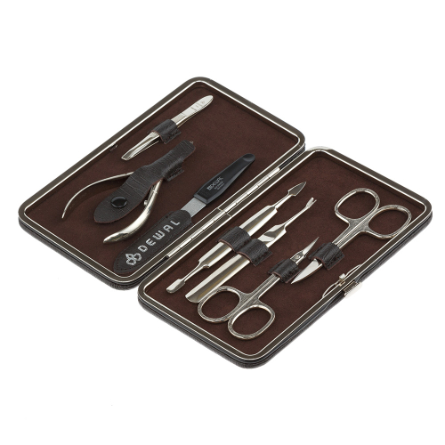 Manicure set of 7 tools DEWAL 905BROWN