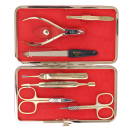 Manicure set of 7 tools DEWAL 905RED