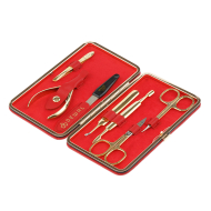 Manicure set of 7 tools DEWAL 905RED