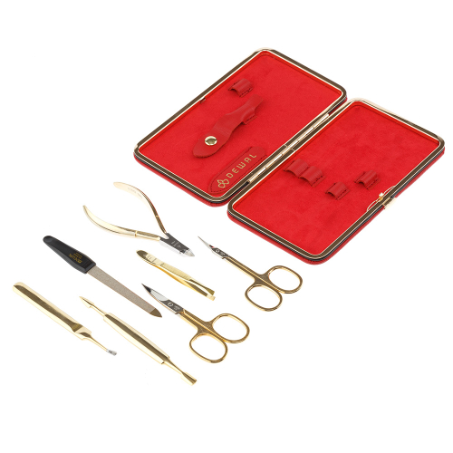 Manicure set of 7 tools DEWAL 905RED