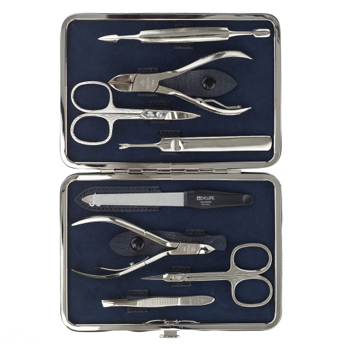 Manicure set of 8 tools DEWAL 906BLUE