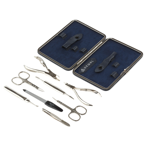 Manicure set of 8 tools DEWAL 906BLUE